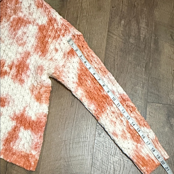 Pilcro Tie-Dye Orange and Cream Sweater - Picture 8 of 10